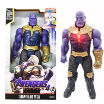Boneco Thanos 30cm Avengers Grande Articulado Som Led Top - MARVEL