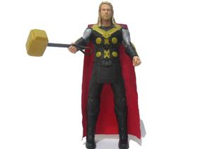 Boneco Thor Com Martelo 30 Cm Musical Articulado Vingadores - Emite Som