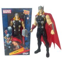 Boneco Thor E Martelo Brinquedo Marvel Vingadores Articulado