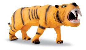 Boneco Tigre Dente De Sabre Colecao Real Animals Em Vinil Brinquedos - Bee Toys