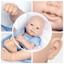 Boneco Tipo Reborn Baby Menino Careca Senta Pode Dar Banho