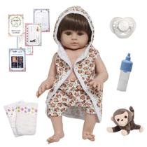 Boneco Tipo Reborn Príncipe Com Chupeta Acessórios 46cm Boneco Tipo Reborn Príncipe Com Chupeta Acessórios 46cm