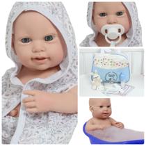 Boneco Tipo Reborn Realista 100% Vinil Com Bolsa Acessórios Boneco Tipo Reborn Realista 100% Vinil Com Bolsa Acessórios