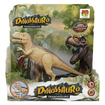 Boneco tiranossauro com luz e som dmt5933 dmtoys