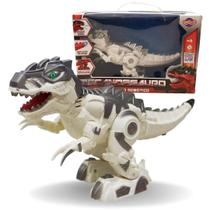 Boneco Tiranossauro Robótico Som Luz Movimento Branco - Toyng Boneco Tiranossauro Robótico Som Luz Movimento Branco - Toyng