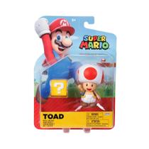 Boneco Toad de 8cm com Bloco "" - Super Mario