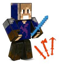 Boneco Tonigon Jogo Mine Youtuber com Ferramentas 15cm Craft
