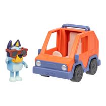 Boneco Toy Car Bluey de 3 polegadas articulado com óculos de sol dobráveis 4WD Boneco Toy Car Bluey de 3 polegadas articulado com óculos de sol dobráveis 4WD