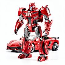 Boneco Transformers Articulado Carro Robô Brinquedo 2 Em 1 Warrior Cor: Vermelho Boneco Transformers Articulado Carro Robô Brinquedo 2 Em 1 Warrior Cor: Vermelho