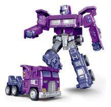 boneco Transformers Optimus Prime Roxo 17,5 Cm Com Fricçâo