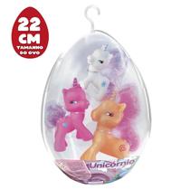 Boneco Trio De Unicórnios Coloridos No Ovo De Pascoa Lider