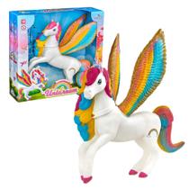 Boneco Unicórnio Grande Asas Unidream 37cm Brinquedo Menina