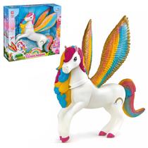 Boneco Unicórnio Mágico Unidream Com Asas Arco-Íris Em Vinil Para Menina 34 Cm Boneco Unicórnio Mágico Unidream Com Asas Arco-Íris Em Vinil Para Menina 34 Cm