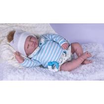Boneco Vinil 44cm Bebê Reborn Classics Menino Com Acessórios