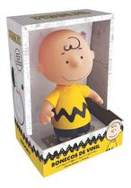 Boneco Vinil Articulado Charlie Brown Turma Snoopy Líder