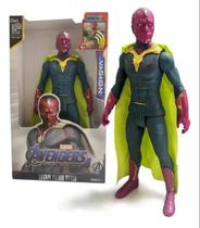 Boneco Visao Vingadores Avengers Articulado 30cm C/ Som Boneco Visao Vingadores Avengers Articulado 30cm C/ Som