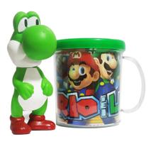 Boneco Yoshi do Super Mario Bros mais Caneca Personalizada