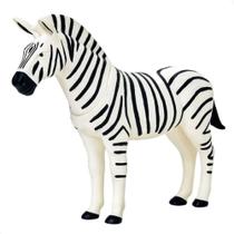 Boneco Zebra Vinil 30cm Safari Brinquedo Realista Adijomar