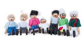 Bonecos Articulados Família Terapêutica Branca 7 personagens