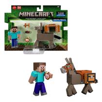 Bonecos Articulados Minecraft Steve E Burro - Mattel Bonecos Articulados Minecraft Steve E Burro - Mattel