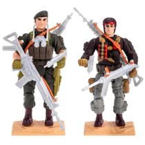 Bonecos Articulados Sos Commandos Vs Terror Hammer E Chuck - Gulliver Bonecos Articulados Sos Commandos Vs Terror Hammer E Chuck - Gulliver