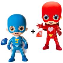 Bonecos Aventureiros Kit Super Foca E Super Sereia Com Pedra Do Poder Original Infantil Luccas Neto