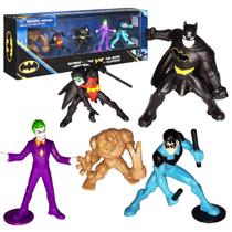 Bonecos Batman Pack 5 Personagens Para Colecionar DC 2813