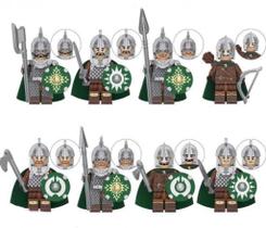 Bonecos Blocos De Montar Exército Guerreiros Medieval Rohan Bonecos Blocos De Montar Exército Guerreiros Medieval Rohan