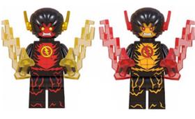 Bonecos Blocos De Montar Flash Reverso Vermelho E Amarelo Dc