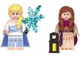 Bonecos Blocos De Montar Frozen Anna Elza Disney - Mega Block Toys