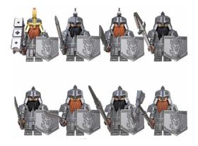 Bonecos Blocos Montar Senhor Dos Anéis Exército Anões Dwarf - Mega Block Toys