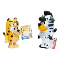 Bonecos Bluey Animal - Pacote com 2 (2,5 Polegadas) + Acessórios