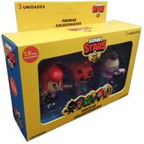 Bonecos Brawl Stars Pack 3 Personagens Colt Nita Emz Multikids