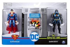 Bonecos Dc Superman E Darkseid 10Cm Sunny Brinquedos