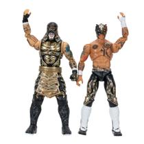 Bonecos de ação AEW Unrivaled Lucha Bros, pacote com 2, 15 cm com acc