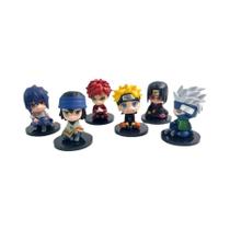 Bonecos De Ação Anime Naruto Uzumaki Sasuke Itachi Uchiha Em Posição Sentada 6 Peças Presente