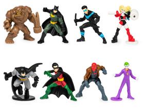 Bonecos de ação Batman, pacote com 8, escala de 5 cm para crianças de 3 anos ou mais