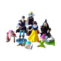 Bonecos De Ação Branca De Neve, Bruxa, Imperatriz, Príncipe Encantado E Anão - 8 Peças/Lote Bonecos De Ação Branca De Neve, Bruxa, Imperatriz, Príncipe Encantado E Anão - 8 Peças/Lote