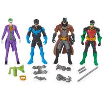Bonecos de ação DC Comics Batman Team Up, pacote com 4 bonecos de ação de 10 cm