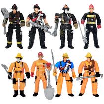 Bonecos de ação HAPTIME Firefighter 4 polegadas 8 peças +3 anos