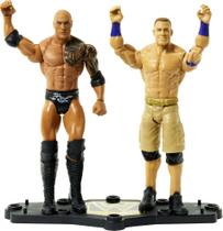 Bonecos de Ação Mattel WWE RAW - The Rock vs. John Cena (15cm)