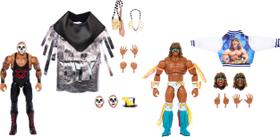 Bonecos de ação Mattel WWE Ultimate Edition Ultimate Warrior vs Papa Shango, pacote com 2