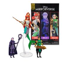 Bonecos de Ação McFarlane Toys Disney Mirrorverse - Mulan, Belle e Ariel (Pacote com 3)