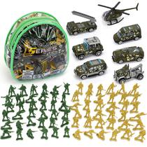 Bonecos de ação TOY Life Army Men com helicóptero para meninos
