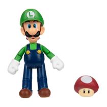 Bonecos de ação Toy Super Mario Luigi com cogumelo vermelho de 10 cm Bonecos de ação Toy Super Mario Luigi com cogumelo vermelho de 10 cm