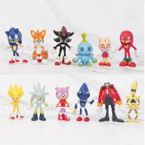 Bonecos de ação Usoway Sonic Sonic Toys, 4,5-5,5 cm de altura, pacote com 12