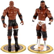 Bonecos de ação WWE Bobby Lashley vs King Booker, 15 cm, pacote com 6