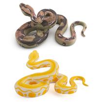 Bonecos de brinquedo, 2 peças realistas de cobra, PVC, Python para crianças que aprendem