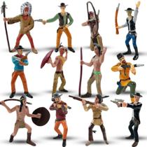Bonecos de brinquedo Liberty Imports Cowboy e Indian 12 unidades Bonecos de brinquedo Liberty Imports Cowboy e Indian 12 unidades