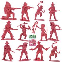 Bonecos de Brinquedo Lynkaye Cowboy e Índio - Kit com 60 Unidades para Festa Infantil